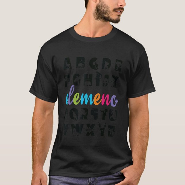 Camiseta Alphabet Animals ABC Elemeno Preescolar Kindergart (Anverso)
