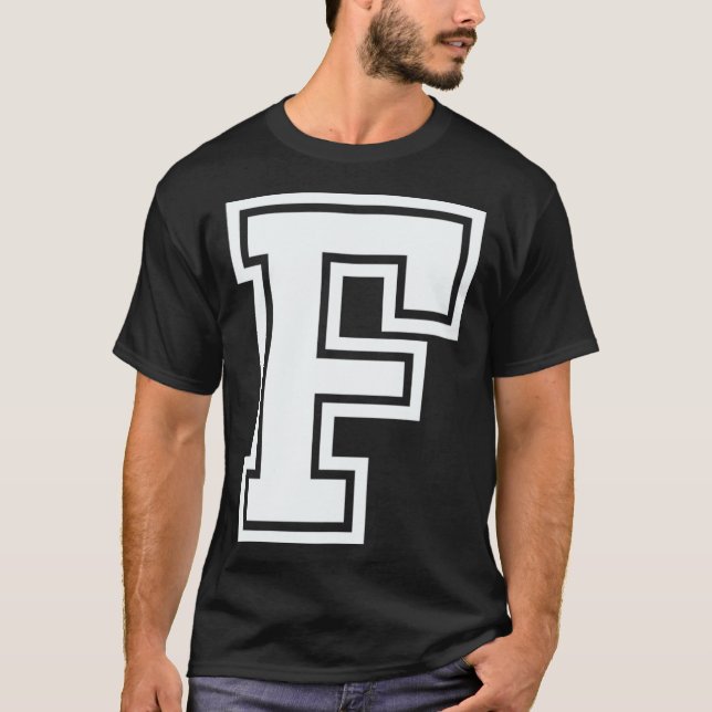 Camiseta Alphabet capital letter F matching family group ha (Anverso)
