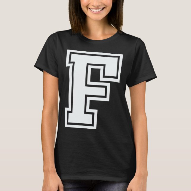 Camiseta Alphabet capital letter F matching family group ha (Anverso)