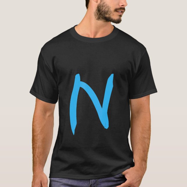 Camiseta Alphabet Handwritten Letter N (Anverso)
