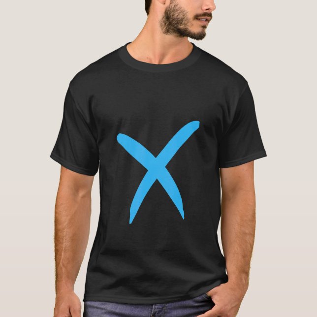 Camiseta Alphabet Handwritten Letter X (Anverso)