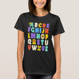 Camiseta Alphabet Hi Back To School ABC Pre K Kindergarten