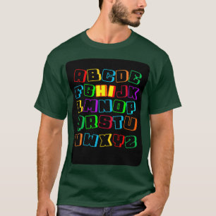 Camiseta Alphabet Hi Back To School Kindergarten Bright Fir