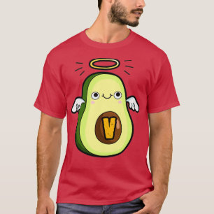 Camiseta Alphabet Letter V Cute Holy Guacamole Avocado