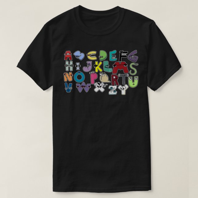 Camiseta Alphabet Lore Abc Costume Para Niños Que Coinciden (Diseño del anverso)