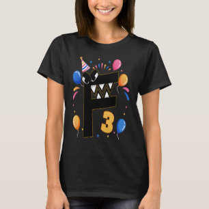 Camiseta Alphabet Lore de 3 años de vida de niños