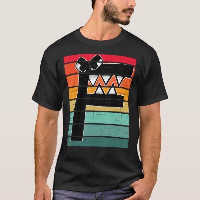 Camiseta Alphabet Lore of Retro Sunset Costume Para Niños V (Anverso)