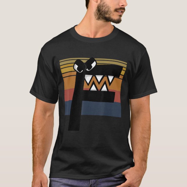 Camiseta Alphabet Lore of Retro Sunset Costume Para Niños V (Anverso)