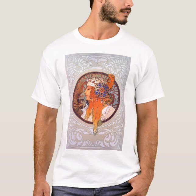 Camiseta Alphonse Mucha (Anverso)