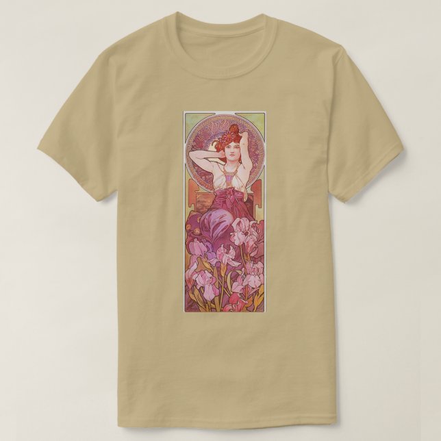 Camiseta Alphonse Mucha Amethyst 2 (Diseño del anverso)
