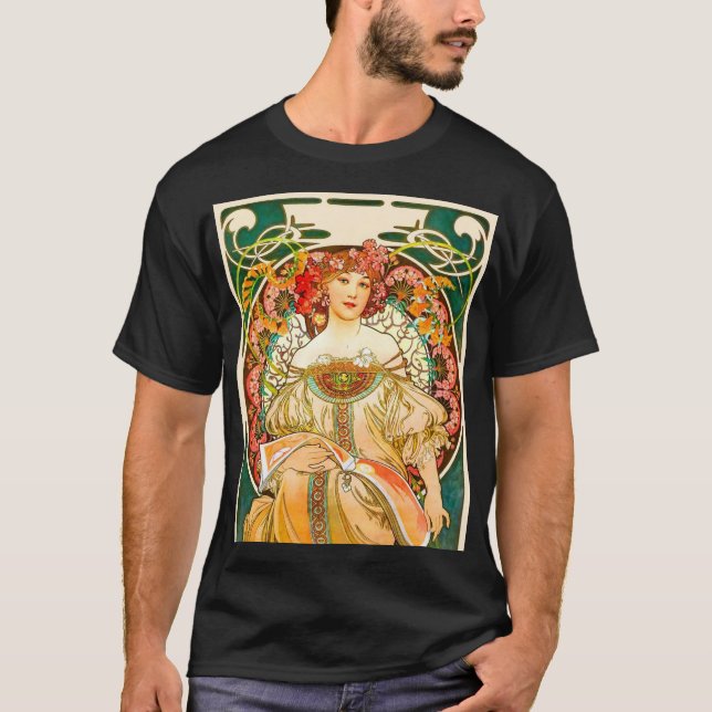 Camiseta Alphonse Mucha Art Nouveau Daydream (Anverso)