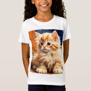 Camiseta Alphonse Mucha Art Nouveau Naranja Cat