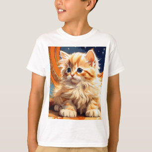 Camiseta Alphonse Mucha Art Nouveau Naranja Cat