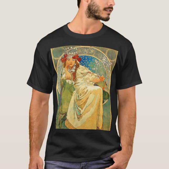 Camiseta Alphonse Mucha Art Nouveau Princess Hyacinth (Anverso)