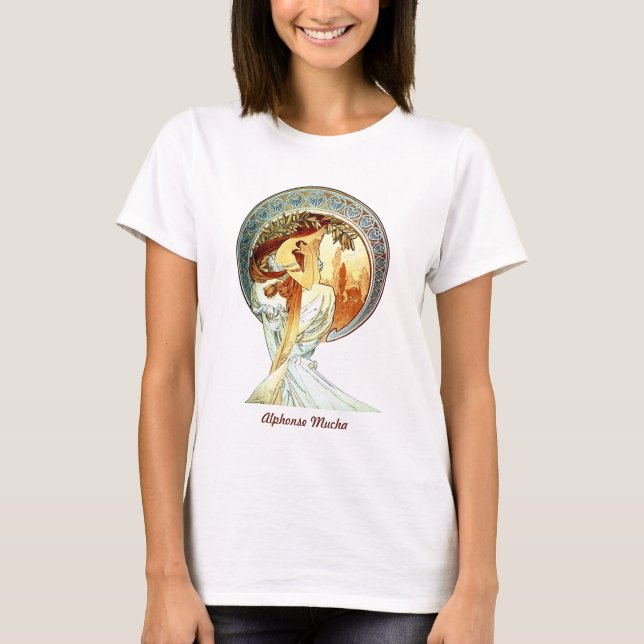 Camiseta Alphonse Mucha Art Nouveau T-Shirt (Anverso)