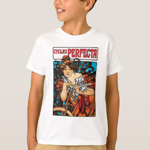 Camiseta Alphonse Mucha - Ciclos Perfecta Retro Art Nouveau