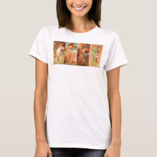 Camiseta Alphonse Mucha, Cuatro Estaciones