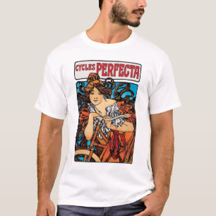 Camiseta Alphonse Mucha - Cycles Perfecta Arte Retro Nouvea