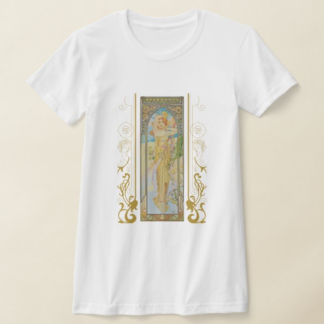 Camiseta Alphonse Mucha de Art Nouveau - El brillo del día (Distribución)
