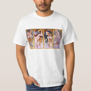 Camiseta Alphonse Mucha de cuatro temporadas