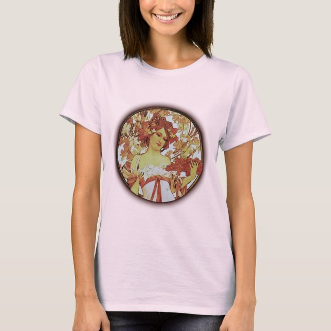 Camiseta Alphonse Mucha - Estrella Blanca (Anverso)