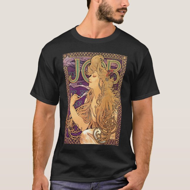 Camiseta Alphonse Mucha , JOB (Anverso)