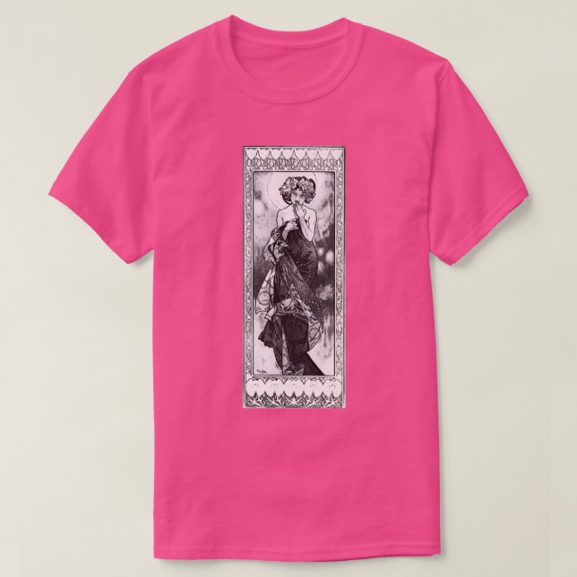 Camiseta Alphonse Mucha La Lune (Diseño del anverso)