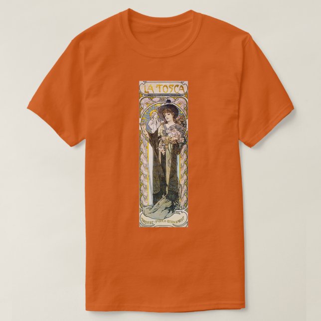 Camiseta Alphonse Mucha La Tosca 2 (Diseño del anverso)