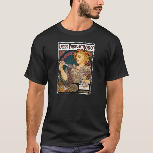 Camiseta Alphonse Mucha- Lance Parfum "Rodo" - Anuncio Perf (Anverso)