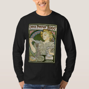 Camiseta Alphonse Mucha lanza perfume Rodo, Nouveau Fine