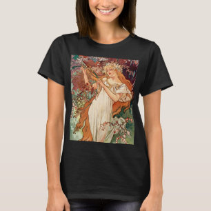 Camiseta Alphonse Mucha, Las Estaciones (1896) Primavera