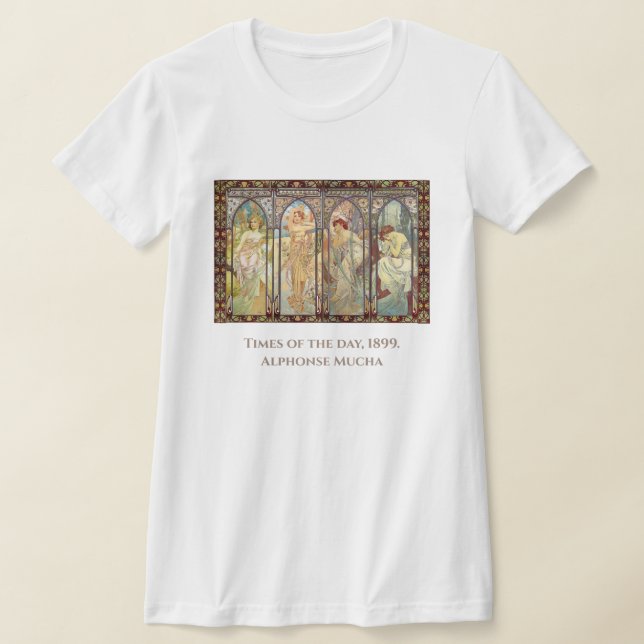 Camiseta Alphonse Mucha - Las horas del día (Distribución)