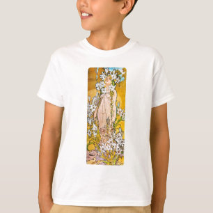Camiseta Alphonse Mucha - Lily - Frontera Blanca