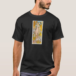 Camiseta Alphonse Mucha - Lily - Frontera Blanca
