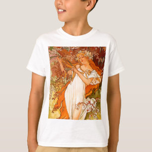 Camiseta Alphonse Mucha modernidad primavera
