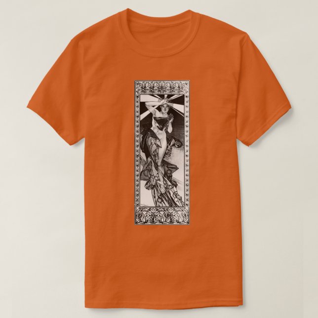 Camiseta Alphonse Mucha Morning Star (Diseño del anverso)