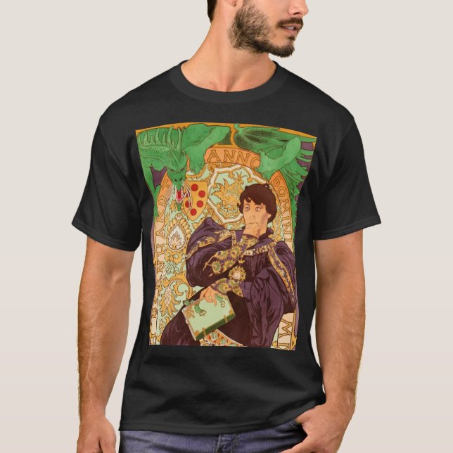 Camiseta Alphonse Mucha Prince y Dragon (Anverso)