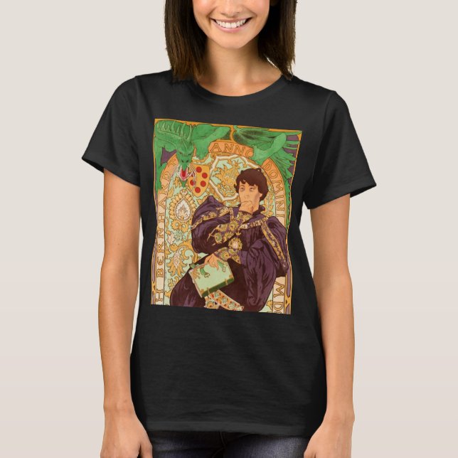 Camiseta Alphonse Mucha Prince y Dragon (Anverso)