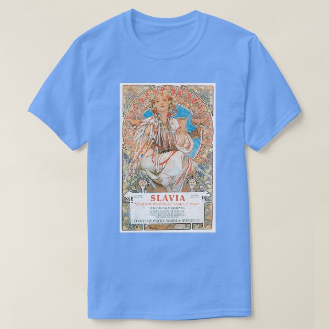 Camiseta Alphonse Mucha Slavia 1907 poster (Diseño del anverso)
