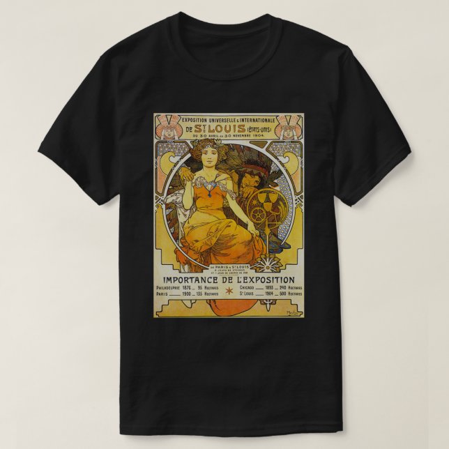 Camiseta Alphonse Mucha St Louis (Diseño del anverso)