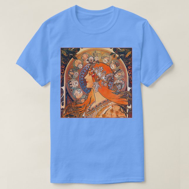 Camiseta Alphonse Mucha Zodiac (Diseño del anverso)