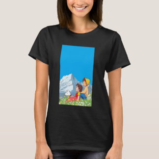 Camiseta Alpine Girl and Peter Japanese 80s Retro Anime Man