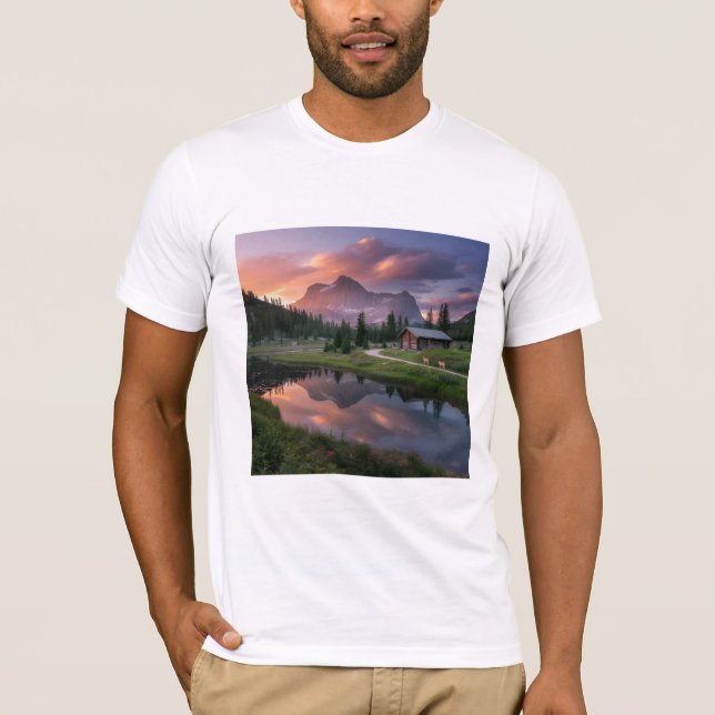 Camiseta Alpine Sunrise Reflections (Anverso)