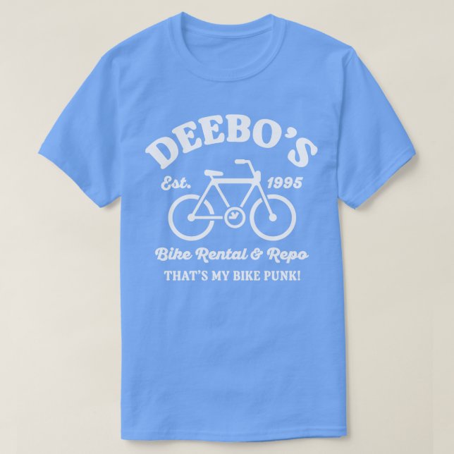 Camiseta Alquiler de bicicletas Deebos y repo (Diseño del anverso)