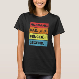 Camiseta Alquiler de leyenda del esgrimista del marido viej