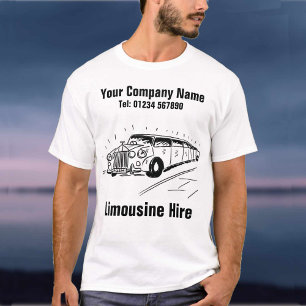 Camiseta Alquiler de Limusinas Dibujo Animado