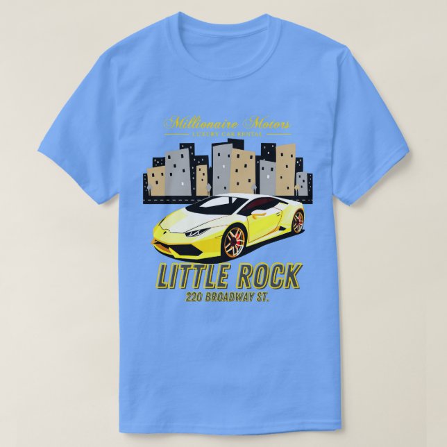 CAMISETA ALQUILER DE LUJO DE MOTORES DE MILLONAIRE DE ROCK  (Diseño del anverso)