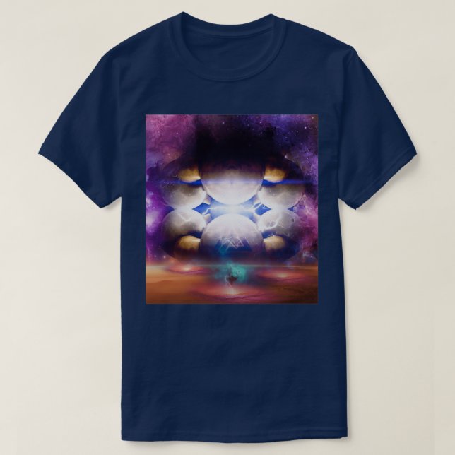 Camiseta Alquimia celeste (Diseño del anverso)
