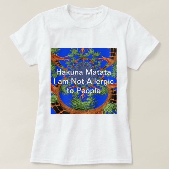 Camiseta Alquimia de Acacia: No soy alérgico al arte popula (Diseño del anverso)