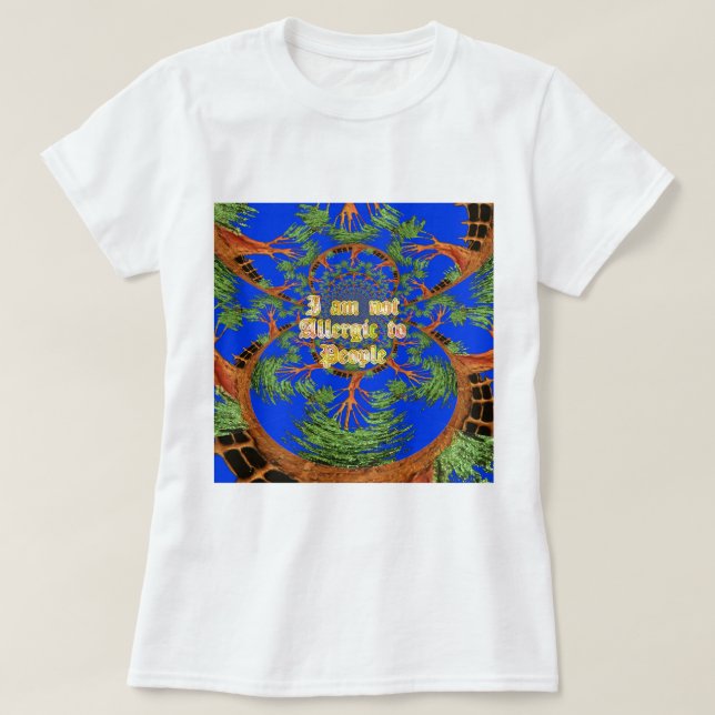 Camiseta Alquimia de Acacia: No soy alérgico al arte popula (Diseño del anverso)